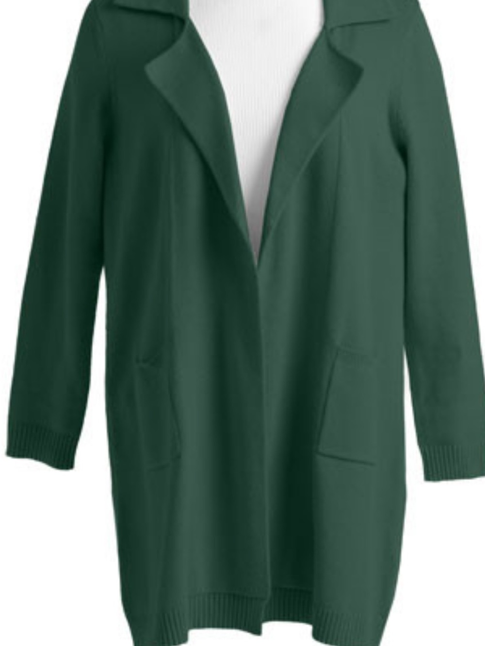 NWT 3X LuLaRoe Dark Green Lapel Open Cardigan